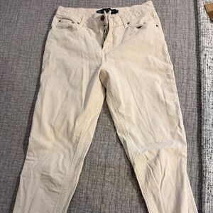 Boden - Denim Slim Straight Jeans - Size 8L - Off White